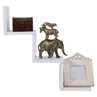 BAKAJI  Σύγχρονο Σχέδιο Ραφιού Τοίχου Ζιγκ Ζαγκ Ράφια Τοίχου Ράφι 3...