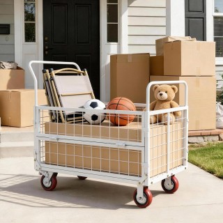 VEVOR Πλατφόρμα Καρότσι με Κλουβί, 6-σε-1 Αναδιπλούμενο Καρότσι, Χω...