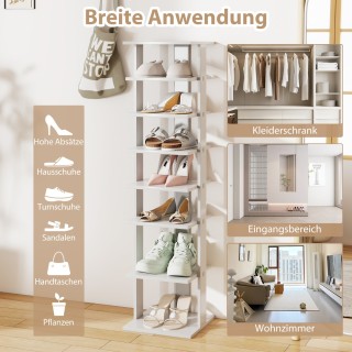 Costway Ξύλινη Παπουτσοθήκη 28,5 x 25,5 x 110 cm με 8 Στάδια Ρύθμι... Costway Ξύλινη Παπουτσοθήκη 28,5 x 25,5 x 110 cm με 8 Στάδια Ρύθμι...