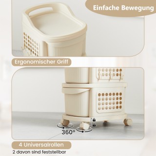 Costway Στενό Ντουλάπι με Ρόδες και Ράφια, 3 Συρτάρια & Pegboard JV...