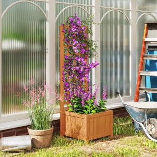 Outsunny Ζαρντινιέρα με Πέργκολα για Αναρριχώμενα με Οπή Αποστράγγι... Outsunny Ζαρντινιέρα με Πέργκολα για Αναρριχώμενα με Οπή Αποστράγγι...