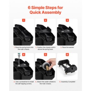 VEVOR Βάση Κάδου με Ρόδες για 16/23 Γαλόνια 200lbs Βαρέως Τύπου LJT...