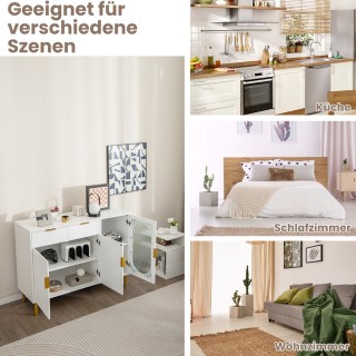 Costway Μεγάλο Ντουλάπι Κουζίνας 120 x 40 x 88 cm με Άφθονο Αποθηκε... Costway Μεγάλο Ντουλάπι Κουζίνας 120 x 40 x 88 cm με Άφθονο Αποθηκε...