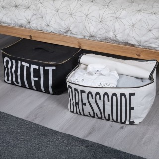 Villa dEste Home Μεγάλη Υφασμάτινη Θήκη Αποθήκευσης με Διπλό Φερμου...