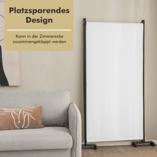 Διαχωριστικό Χώρου με 3 Πάνελ και Ροδάκια  COSTWAY JV10723PW