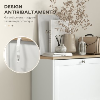 HOMCOM Παπουτσοθήκη Εξοικονόμησης Χώρου με 3 Συρτάρια και Ρυθμιζόμε...