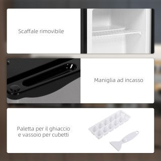 HOMCOM Φορητό Ψυγείο 35L με Αφαιρούμενο Ράφι και Ρυθμιζόμενη Θερμοκ...