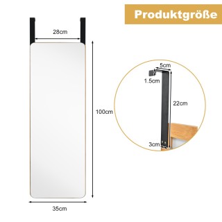 Costway Καθρέπτης Τοίχου με 2 Γάντζους & Στρογγυλεμένες Γωνίες HZ10... Costway Καθρέπτης Τοίχου με 2 Γάντζους & Στρογγυλεμένες Γωνίες HZ10...