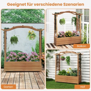 Costway Υψηλό Πλαίσιο Καλλιέργειας με Πέργκολα & Κρεμαστή Ζαρντινιέ...