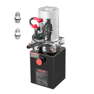 VEVOR Υδραυλική Μονάδα Διπλής Ενέργειας 4L, Αντλία Τρέιλερ Ανατροπή...