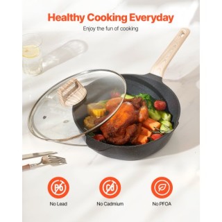 VEVOR Σετ Μαγειρικών Σκευών 17 Τεμαχίων με Γρανίτη Αντικολλητικό Μα...