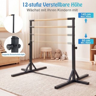 Costway Οριζόντιος μονόζυγος γυμναστικής με 12-πλή ρύθμιση ύψους απ...