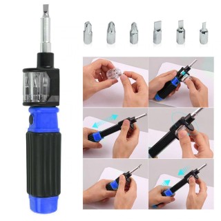 KINZO Σετ Κατσαβιδιού με 6 Ανταλλάξιμες Μύτες και Μαγνητική Άκρη Ki...