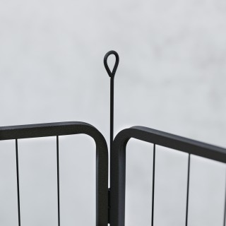 PawHut Περίφραξη για Σκύλους με 6 Πτυσσόμενα Μονάδες με Πόρτα από Α...