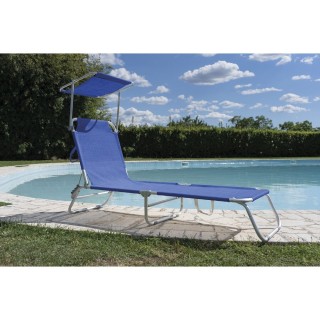 Galileo Πτυσσόμενη Αλουμινένια Ξαπλώστρα Παραλίας με Ρυθμιζόμενη Πλ...