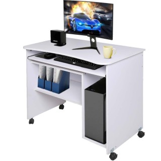 BAKAJI Γραφείο Τραπέζι με Θήκη Πληκτρολογίου Υπολογιστή και Ράφι α... BAKAJI Γραφείο Τραπέζι με Θήκη Πληκτρολογίου Υπολογιστή και Ράφι α...