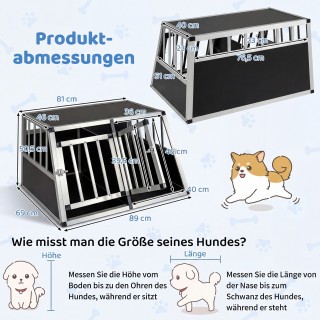 Costway Αλουμινένιο κλουβί μεταφοράς σκύλου με κλειδωμένη πόρτα και...