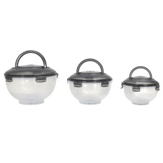 Σετ Δοχεία Φαγητού 3 Τεμάχια 24 x 16.5 x 24 cm - Μαύρο KA0502 Cook ... Σετ Δοχεία Φαγητού 3 Τεμάχια 24 x 16.5 x 24 cm - Μαύρο KA0502 Cook ...