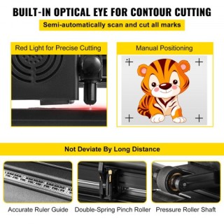 VEVOR 53 Ημιαυτόματος Κοπτικός Πλοτέρ Βινυλίου με Χειροκίνητη Τοποθ...