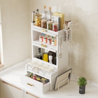 BAKAJI Μεταλλική Ραφιέρα με Διπλή Βιτρίνα και Λευκό Συρτάρι 02842264 BAKAJI Μεταλλική Ραφιέρα με Διπλή Βιτρίνα και Λευκό Συρτάρι 02842264