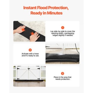 VEVOR Σετ 4 Απορροφητικοί Σάκοι Πλημμυρών, 1530 x 210 χιλ., Ενεργοπ...