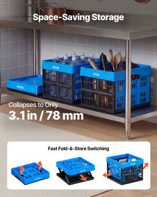 VEVOR Πτυσσόμενα πλαστικά κουτιά αποθήκευσης 25 L, σετ 3 τεμαχίων, ... VEVOR Πτυσσόμενα πλαστικά κουτιά αποθήκευσης 25 L, σετ 3 τεμαχίων, ...