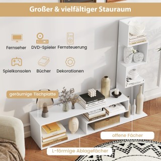 Costway Πολυλειτουργική Βάση Τηλεόρασης με Ρυθμιζόμενα Ράφια και Σύ... Costway Πολυλειτουργική Βάση Τηλεόρασης με Ρυθμιζόμενα Ράφια και Σύ...