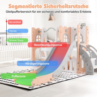 Costway  Παιδικό Σετ Διασκέδασης 7 σε 1: Ελεύθερη Ράμπα με Τσουλήθρ...