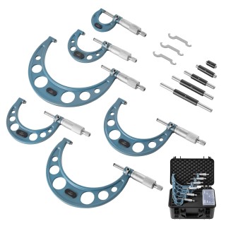 VEVOR Σετ Μικρόμετρων 6 Τεμαχίων 0-6 ίντσες Εξωτερικό Μικρόμετρο Ακ...