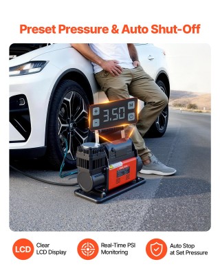 VEVOR Φορητός Αεροσυμπιεστής Βαρέως Τύπου 12V με Αυτόματη Διακοπή &... VEVOR Φορητός Αεροσυμπιεστής Βαρέως Τύπου 12V με Αυτόματη Διακοπή &...