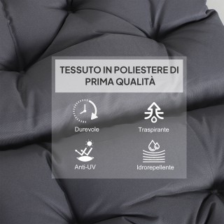 Outsunny Σετ 2 Μαξιλαριών για Εξωτερικές Καρέκλες από Πολυεστέρα κα...