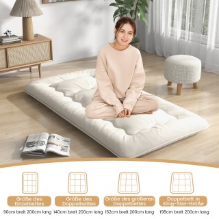 Costway Ιαπωνικό Στρώμα Φουτόν Τατάμι με Πλενόμενο Κάλυμμα 200x90x1...