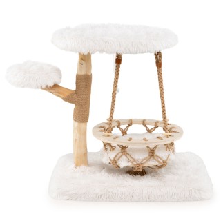 Costway Μοντέρνος Ξύλινος Ονυχοδρόμιο με Αιώρα και Sisal Στύλο για ... Costway Μοντέρνος Ξύλινος Ονυχοδρόμιο με Αιώρα και Sisal Στύλο για ...