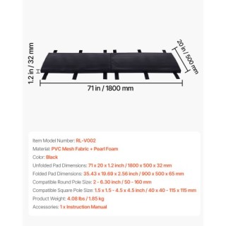 VEVOR Μαξιλάρι Μπασκέτας 180cm Ανθεκτικό για Στρογγυλό ή Τετράγωνο ... VEVOR Μαξιλάρι Μπασκέτας 180cm Ανθεκτικό για Στρογγυλό ή Τετράγωνο ...