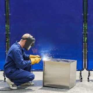 VEVOR Οθόνη Συγκόλλησης με Πλαίσιο 1.74x1.74 μ, Ανθεκτική στη Φωτιά...