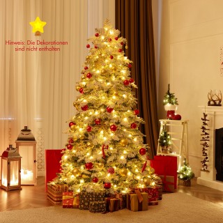 Costway Χριστουγεννιάτικο Δέντρο 180 εκ. με 260 LED Φώτα και 616 Κλ...