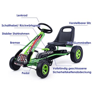 Costway Παιδικό Ποδήλατο Go-Kart με Ρυθμιζόμενο Κάθισμα και Χειρόφρ... Costway Παιδικό Ποδήλατο Go-Kart με Ρυθμιζόμενο Κάθισμα και Χειρόφρ...