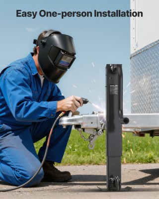 VEVOR Ισχυρός Γρύλος Τρέιλερ με Ρυθμιζόμενο Πόδι για Βαριά Οχήματα ...