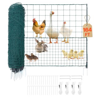 VEVOR Προσωρινός Φράκτης με Κολώνες, Πλαστικό Πλέγμα 1,05 x 50μ για...