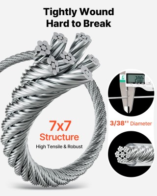 VEVOR Ανοξείδωτο Σύρμα 304 για Ράγες & Κήπους, 2mm, 35.1μ, 2kN Αντο... VEVOR Ανοξείδωτο Σύρμα 304 για Ράγες & Κήπους, 2mm, 35.1μ, 2kN Αντο...