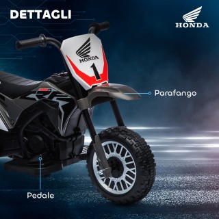 HOMCOM Ηλεκτρική Μηχανή Moto Cross για Παιδιά με Άδεια Honda CRF450...