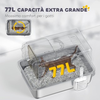 PawHut Κλειστή Άμμος Γάτας με Ατσάλινο Δίσκο, Φτυαράκι και Φιλτράρι... PawHut Κλειστή Άμμος Γάτας με Ατσάλινο Δίσκο, Φτυαράκι και Φιλτράρι...