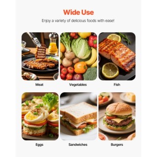 VEVOR Επαγγελματική Τοστιέρα Γκριλ με Πλάκα 48x23cm SYYBDBL3600WZ5A...