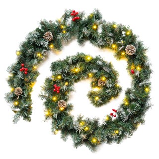 Gregman Μακριά Πράσινη Τεχνητή Χριστουγεννιάτικη Γιρλάντα Δέντρου 2...