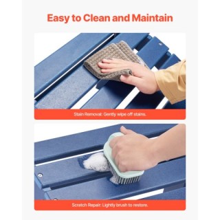 VEVOR Πτυσσόμενο Υποπόδιο HDPE Μπλε 18.7L x 18.9W x 13.8H Ίντσες KZ...