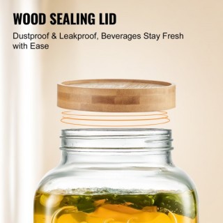 VEVOR  Διανομέας Ποτών 1 Γαλονιού, Γυάλινος Διανομέας με Βάση και Α...