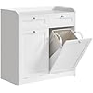 VASAGLE Ντουλάπι Μπάνιου με Καλάθια Ρούχων 178.8x40x80cm - Διπλή Χω... VASAGLE Ντουλάπι Μπάνιου με Καλάθια Ρούχων 178.8x40x80cm - Διπλή Χω...