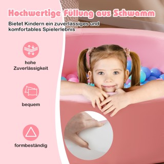 Costway Παιδική Πισίνα με 200 Μπάλες Ωκεανού & Πλενόμενο Κάλυμμα απ...