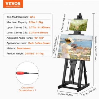 VEVOR Καβαλέτο H-Frame για Καμβά έως 77 από Οξιά ZJSHJ180200CC4H9NV0 VEVOR Καβαλέτο H-Frame για Καμβά έως 77 από Οξιά ZJSHJ180200CC4H9NV0