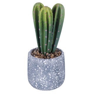 Villa DEste  Τεχνητό Φυτό Cactus σε τσιμεντένιο γλαστράκι 13x29,5 c...